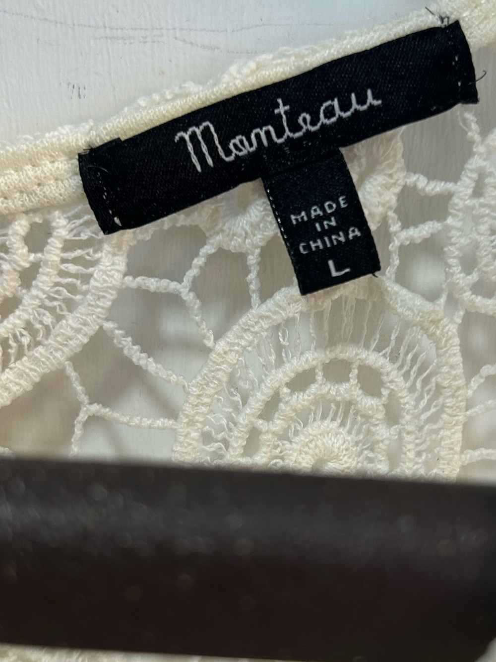 VintageMonteau Ivory Crochet Lace Camisole Top - Picture 2 of 5